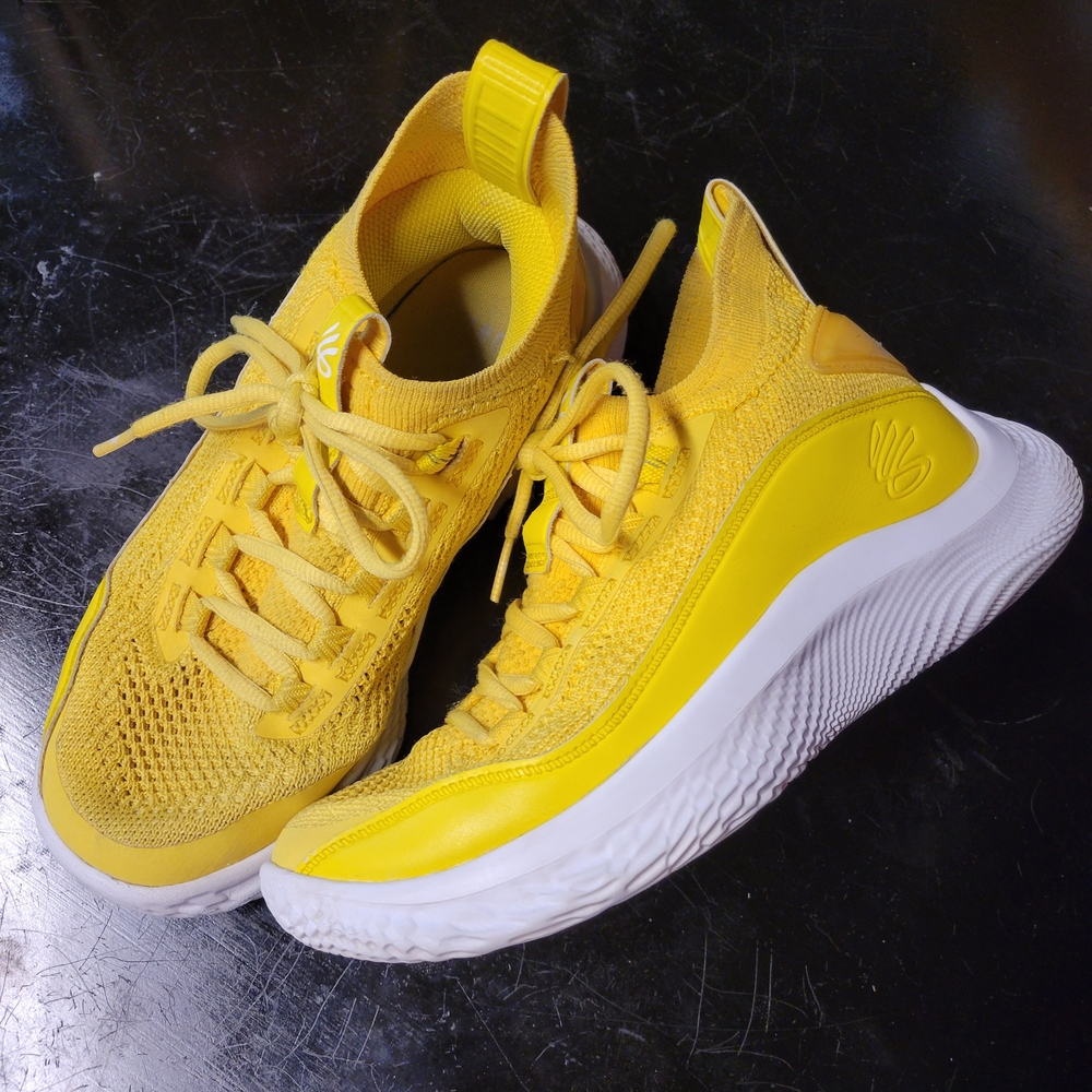 Under Armour Kids Curry Flow Yellow Knit Sneakers